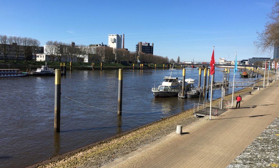 Ein Blick auf die Weser von der Schlachte.